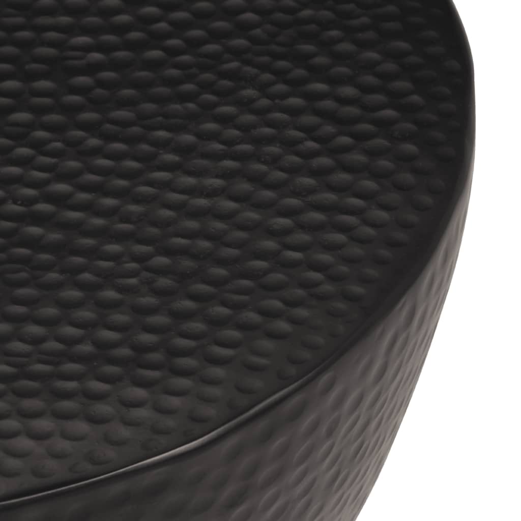 Soffbord Svart hamrad aluminium Ø 50x30 cm