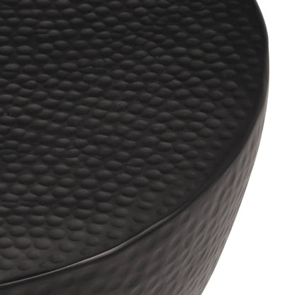 Soffbord Svart hamrad aluminium Ø 50x30 cm