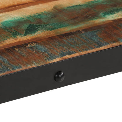 Soffbord Trä med hjul massivt återvunnet Trä 100x55x26 cm