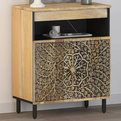 Skåp Trä 60x33x75 cm massivt mangoträ