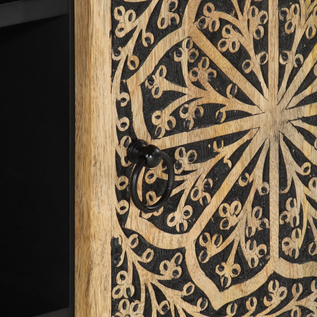 Skåp Trä 90x33x75 cm massivt mangoträ