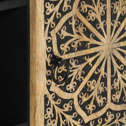 Skåp Trä 90x33x75 cm massivt mangoträ