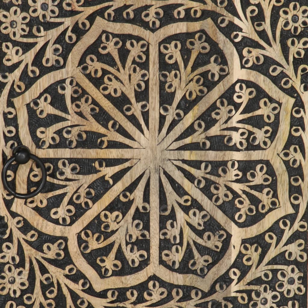 Skåp Trä 90x33x75 cm massivt mangoträ