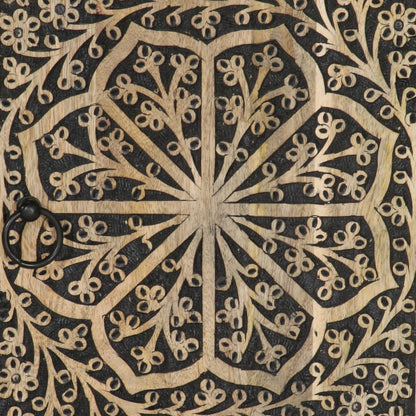 Skåp Trä 90x33x75 cm massivt mangoträ