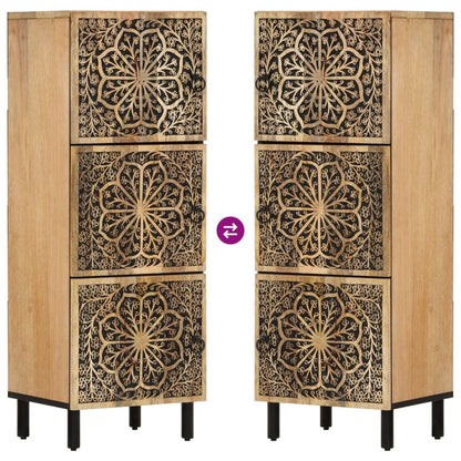 Skåp Trä 40x33x110 cm massivt mangoträ