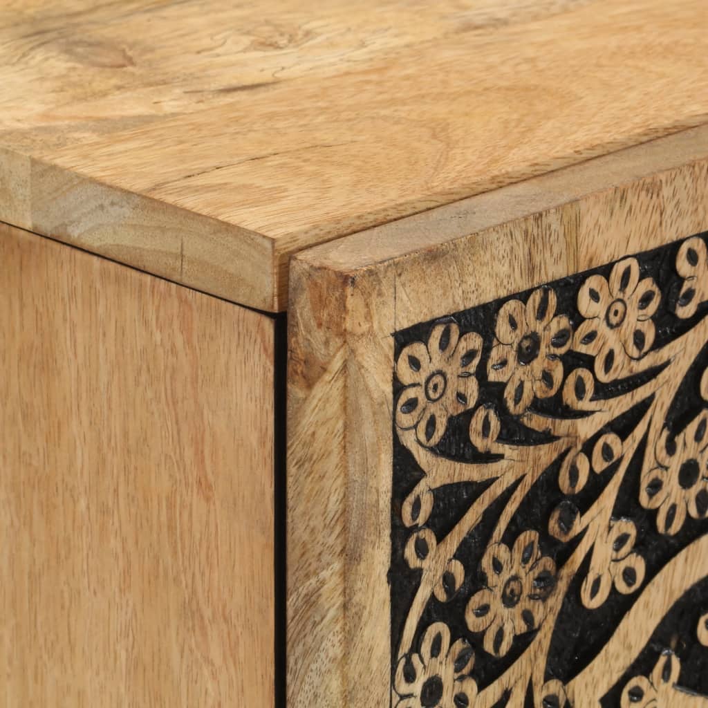 Skåp Trä 40x33x110 cm massivt mangoträ