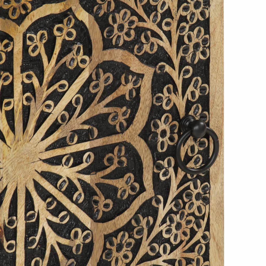 Skåp Trä 40x33x110 cm massivt mangoträ