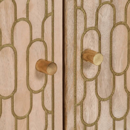 Skåp Trä 60x33x75 cm massivt mangoträ