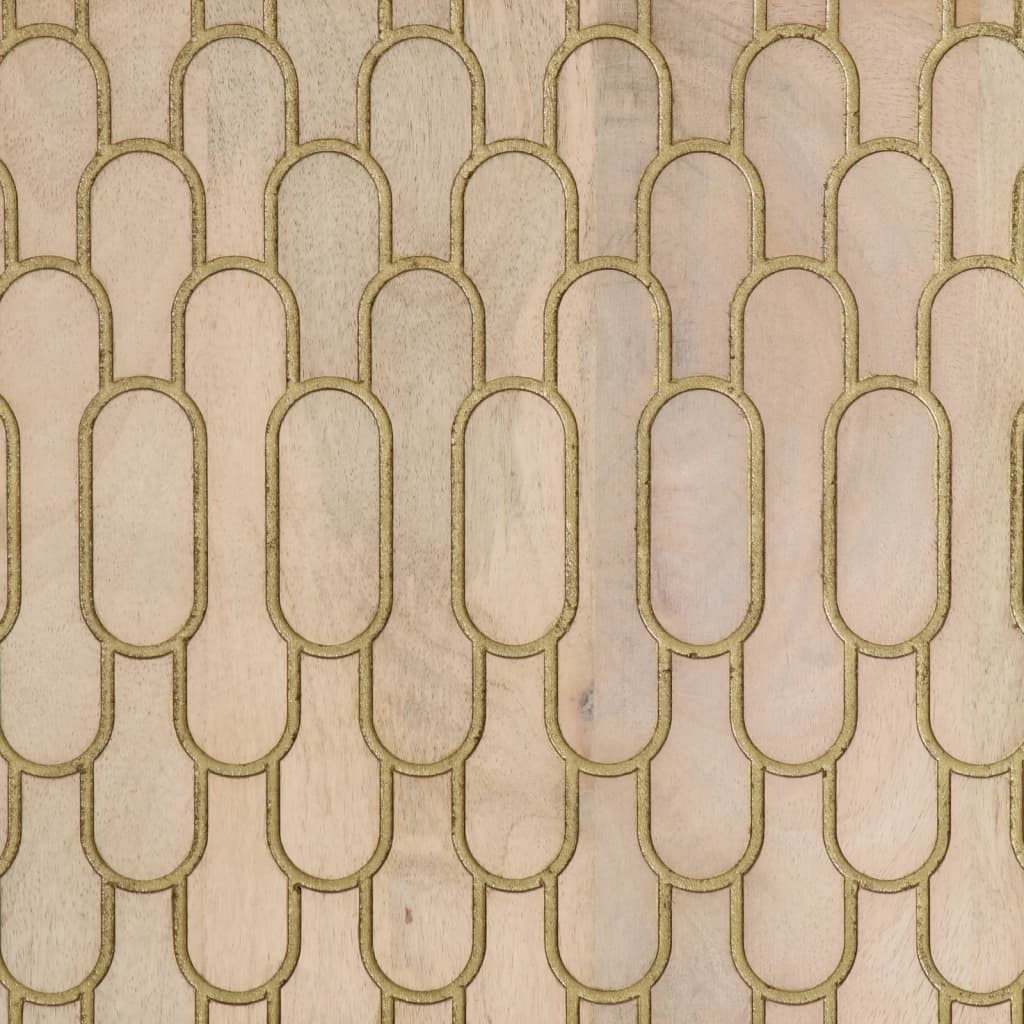 Skåp Trä 60x33x100 cm massivt mangoträ
