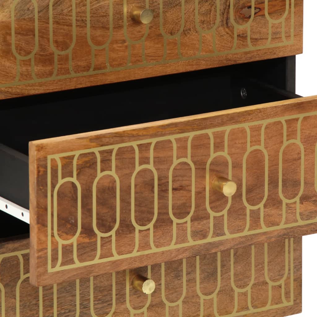 Sängbord Nattduksbord Trä 50x33x62 cm massivt mangoträ