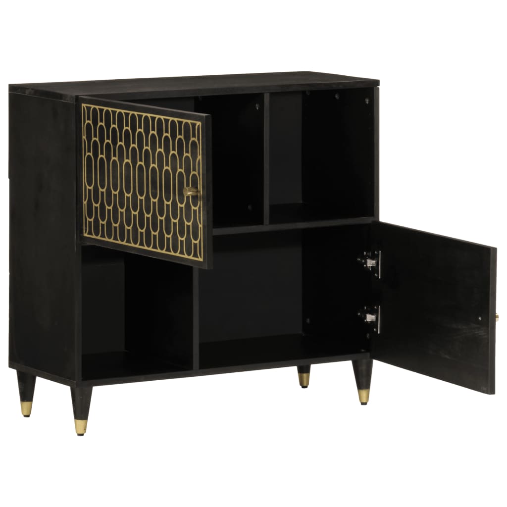 Skåp Trä 80x33x75 cm massivt mangoträ