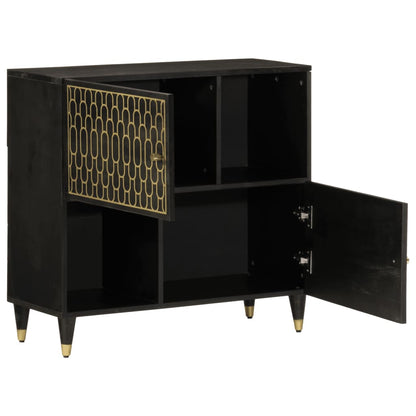 Skåp Trä 80x33x75 cm massivt mangoträ