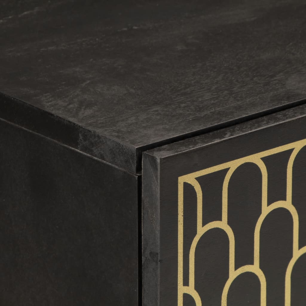 Skåp Trä 80x33x75 cm massivt mangoträ