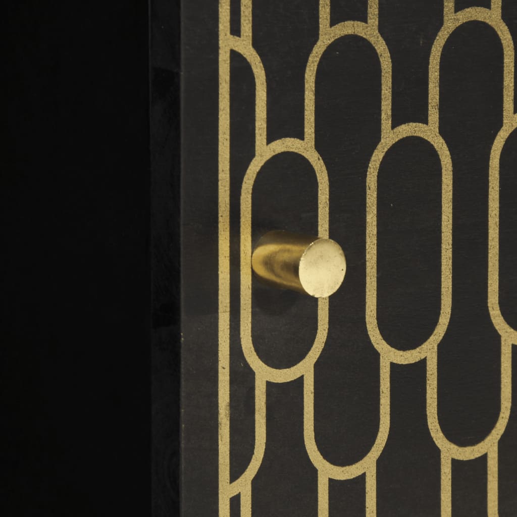 Skåp Trä 80x33x75 cm massivt mangoträ