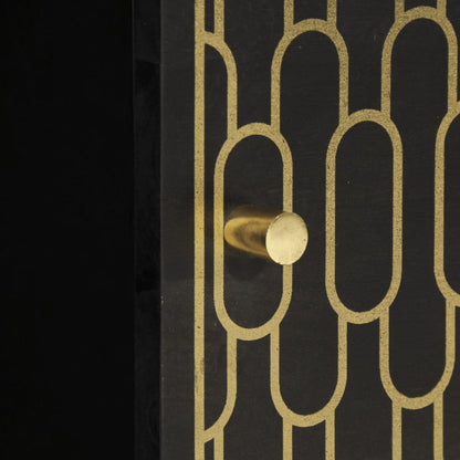 Skåp Trä 80x33x75 cm massivt mangoträ