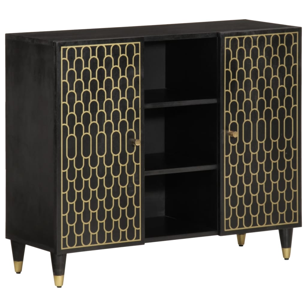 Skåp Trä 90x33x75 cm massivt mangoträ