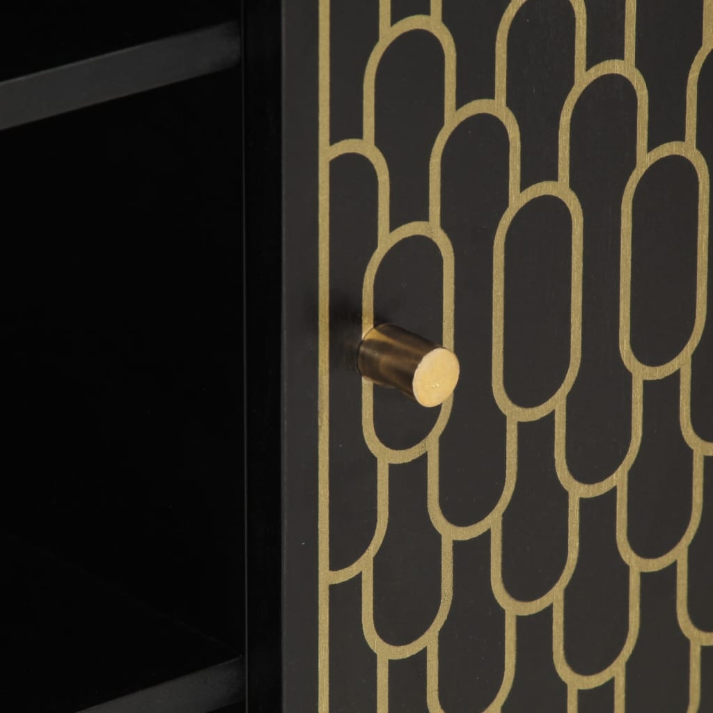 Skåp Trä 90x33x75 cm massivt mangoträ