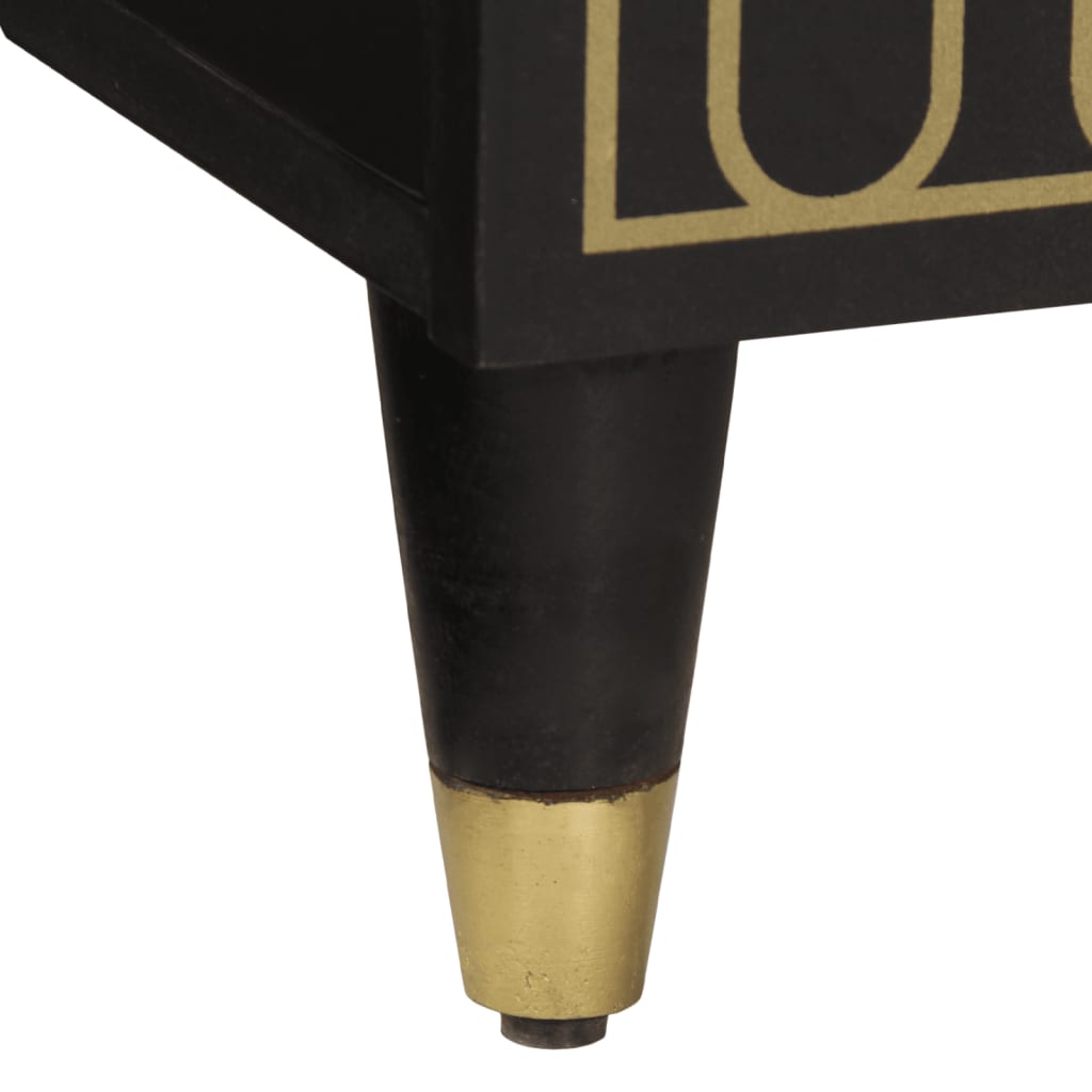 Skåp Trä 90x33x75 cm massivt mangoträ