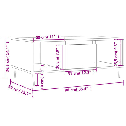Soffbord Brun Ek 90x50x36,5 cm