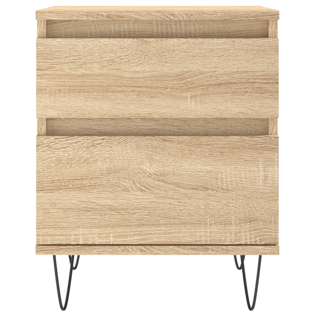 Sängbord 2 st sonoma-ek 40x35x50 cm konstruerat trä