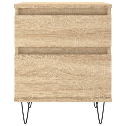 Sängbord 2 st sonoma-ek 40x35x50 cm konstruerat trä
