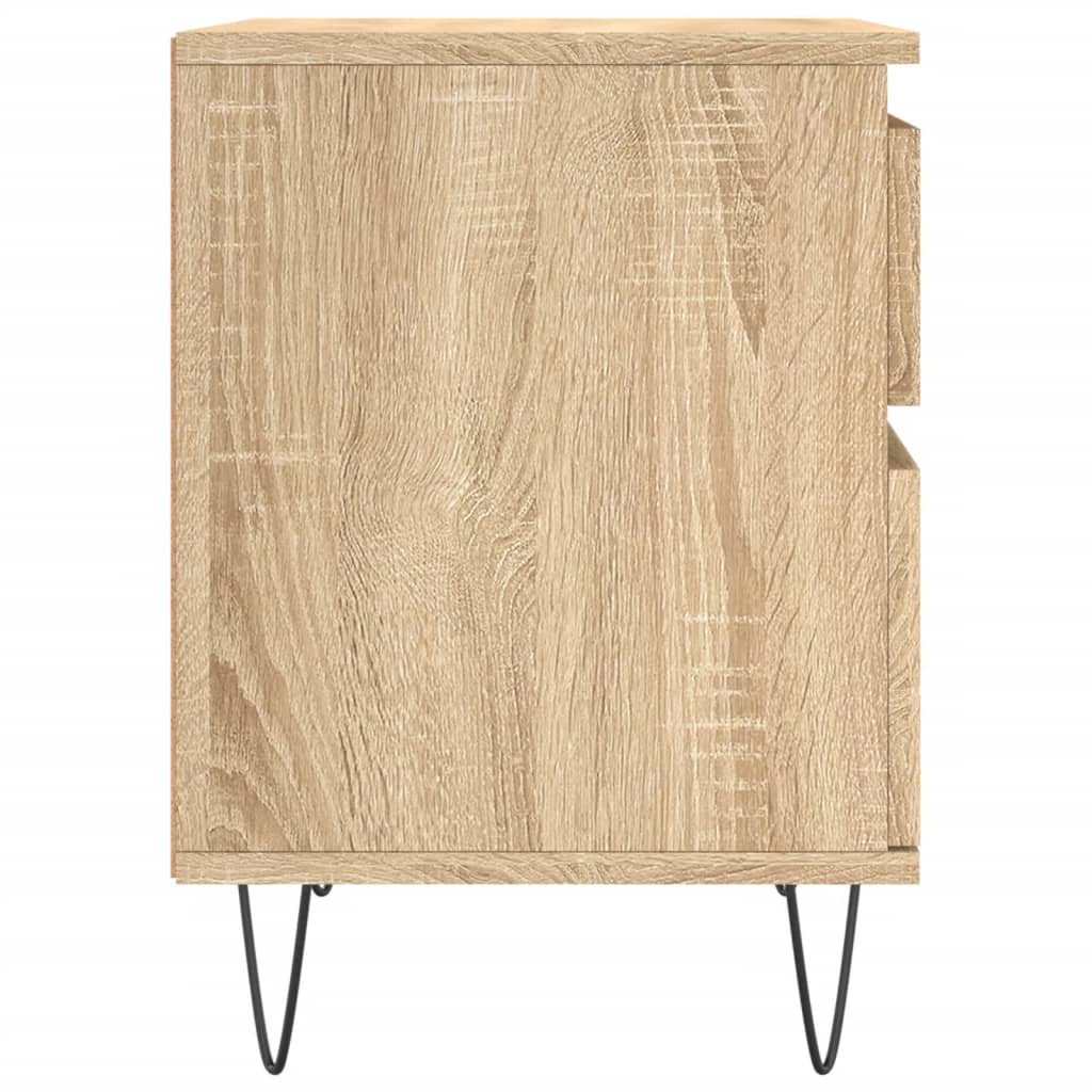 Sängbord 2 st sonoma-ek 40x35x50 cm konstruerat trä