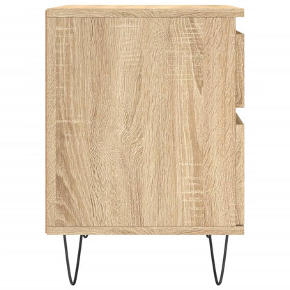 Sängbord 2 st sonoma-ek 40x35x50 cm konstruerat trä