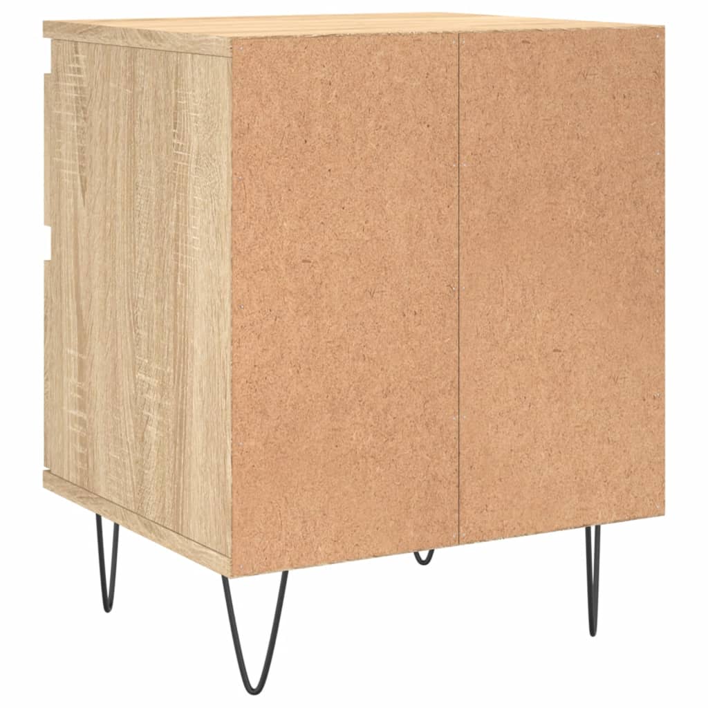 Sängbord 2 st sonoma-ek 40x35x50 cm konstruerat trä