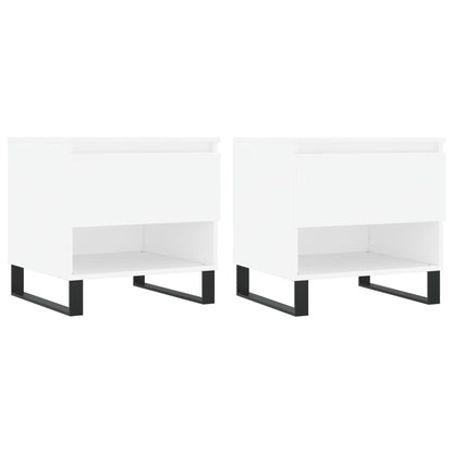 Sidobord Vit 2 st 50x46x50 cm