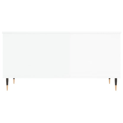 Soffbord vit högglans 90x44,5x45 cm konstruerat trä