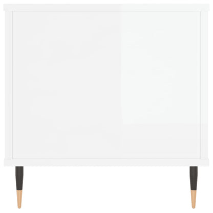 Soffbord vit högglans 90x44,5x45 cm konstruerat trä