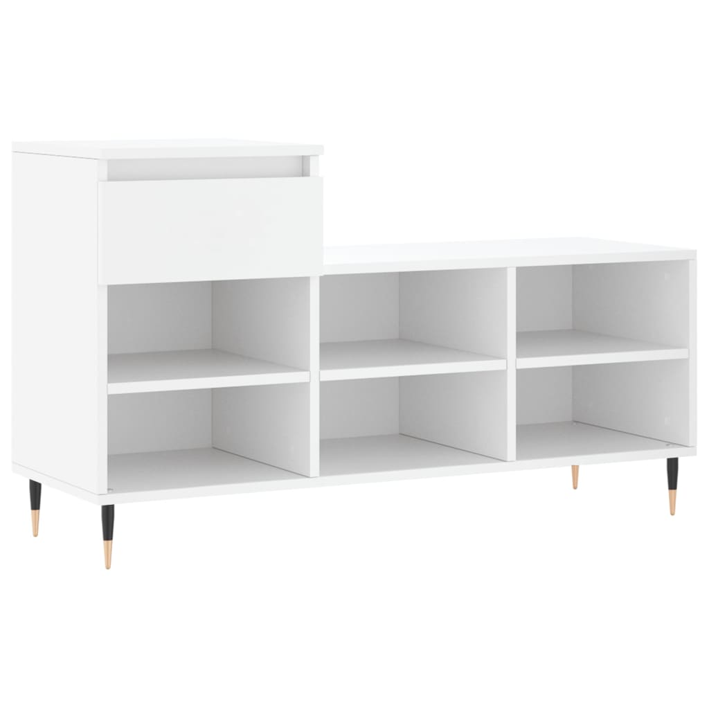 Skoställ Vit Skoskåp 102x36x60 cm