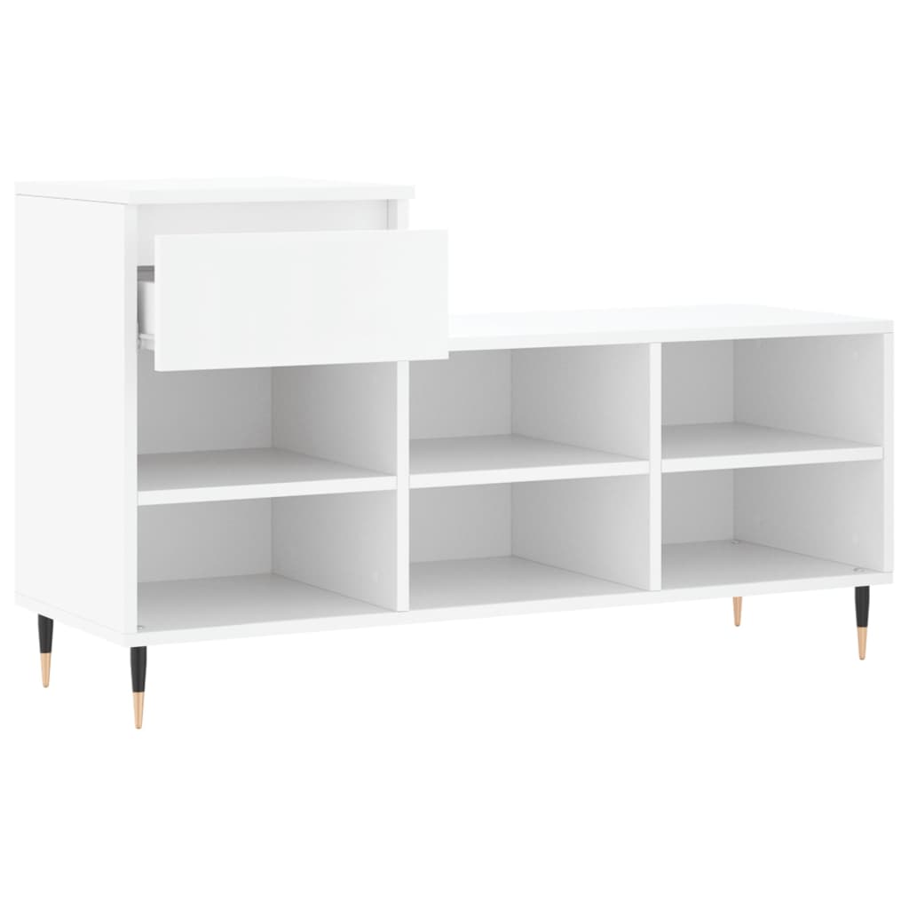 Skoställ Vit Skoskåp 102x36x60 cm