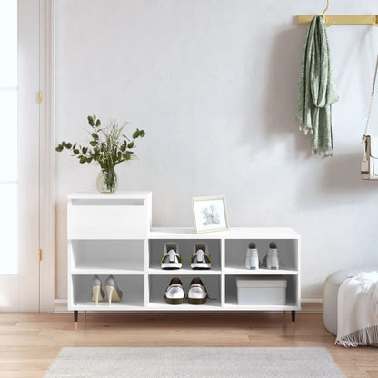 Skoställ Vit Skoskåp 102x36x60 cm