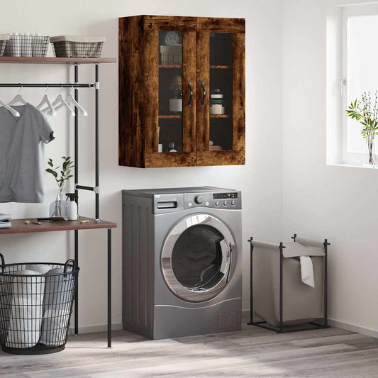 Väggskåp Rökfärgad Ek 69,5x34x90 cm