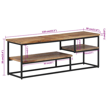 TV-Möbel Trä TV-Bänk 110x30x39 cm massiv återvunnen teak