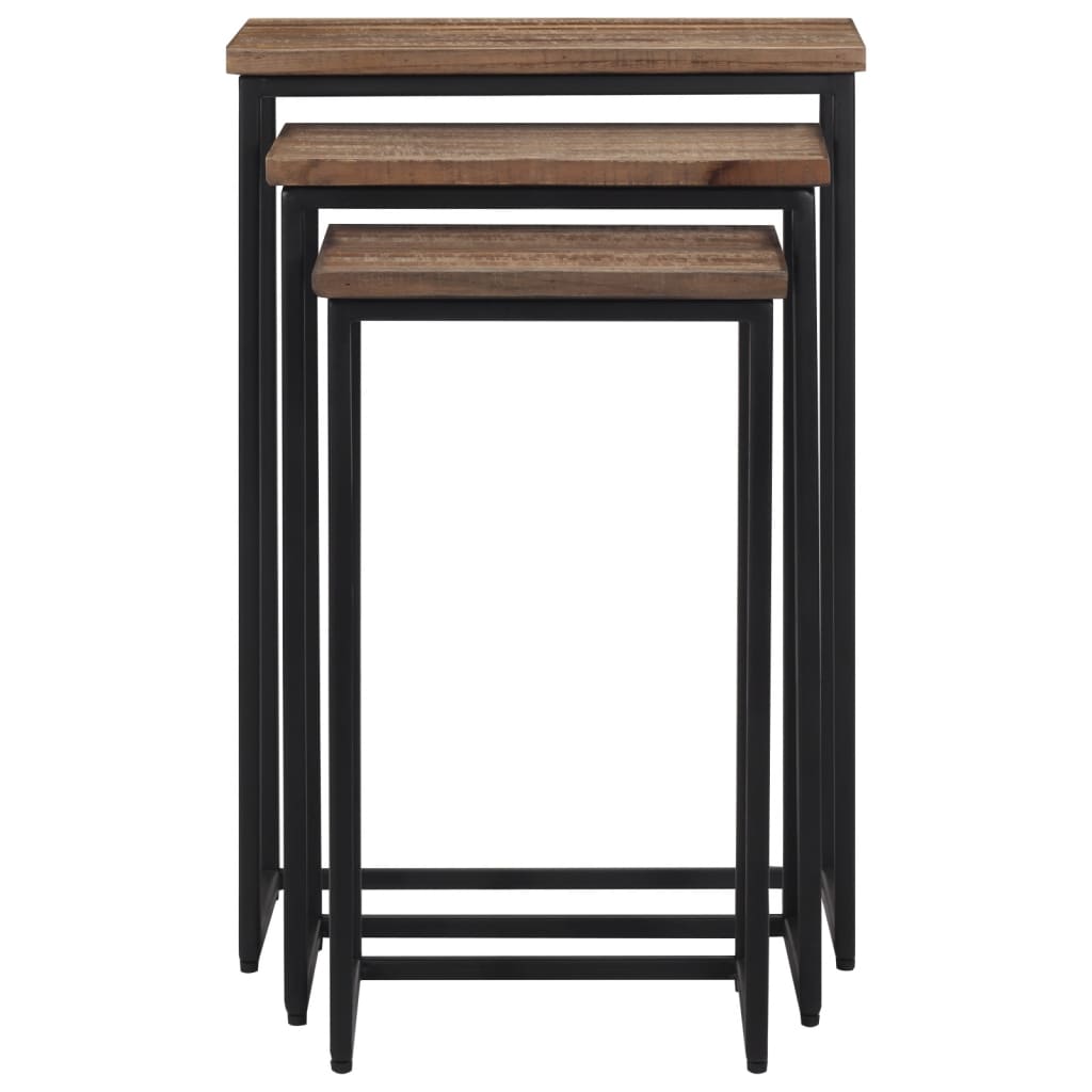 Soffbord Trä 3 delar massiv teak