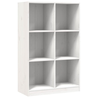 Bokhylla Vit 70x33x110 cm massiv furu