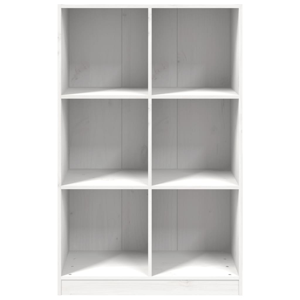 Bokhylla Vit 70x33x110 cm massiv furu