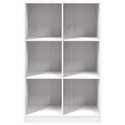 Bokhylla Vit 70x33x110 cm massiv furu