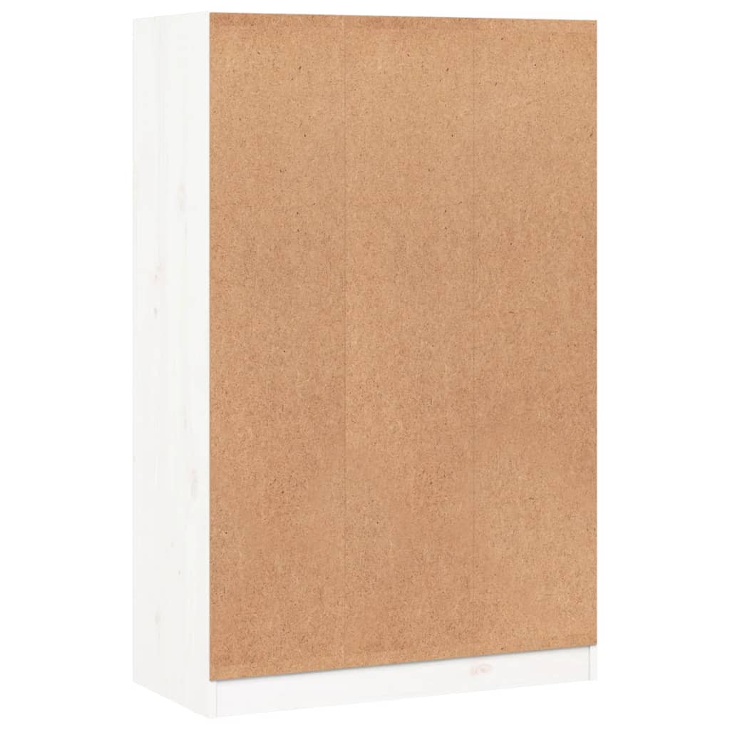 Bokhylla Vit 70x33x110 cm massiv furu