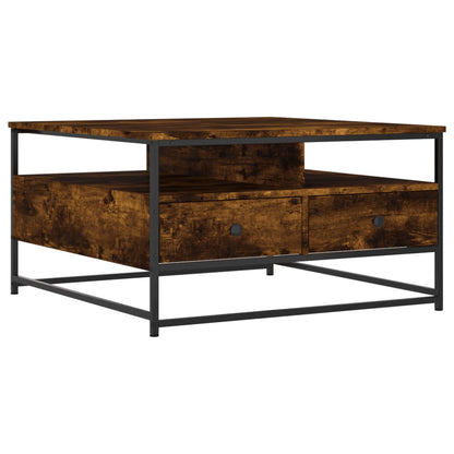 Soffbord Rökfärgad Ek 80x80x45 cm