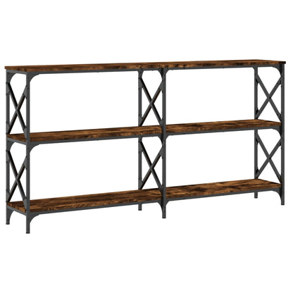 Avlastningsbord Konsollbord Rökfärgad Ek 156x28x80,5 cm