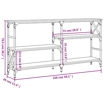 Avlastningsbord Konsollbord Sonoma Ek 150x29x76,5 cm