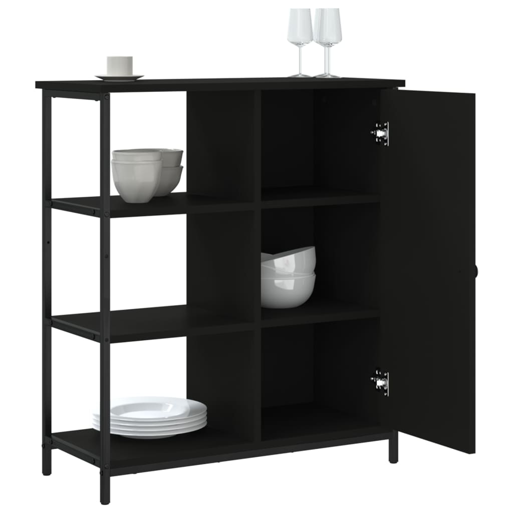 Skänk Svart 70x30x80 cm