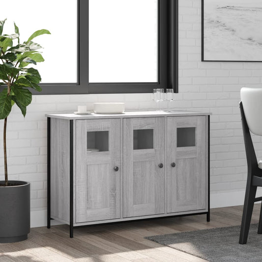 Skänk grå sonoma 100x35x70 cm konstruerat trä