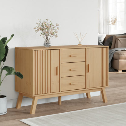 Skänk Brun OLDEN 114x43x73,5 cm massiv furu