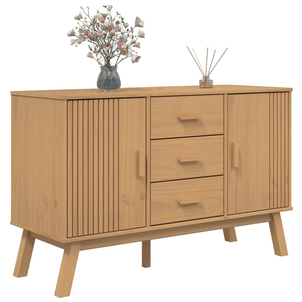 Skänk Brun OLDEN 114x43x73,5 cm massiv furu