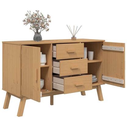 Skänk Brun OLDEN 114x43x73,5 cm massiv furu