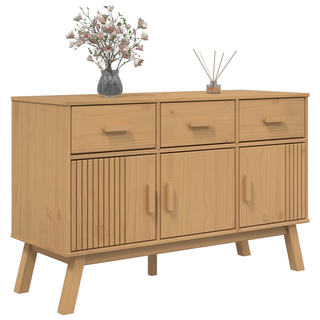 Skänk Brun OLDEN Brun 114x43x73,5 cm massiv furu
